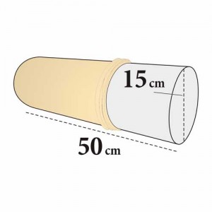 Bezug für Knierolle – Velour, 100% Baumwolle, waschbar, für 15×50 cm Rollen