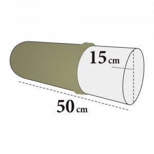 Bezug für Knierolle – Velour, 100% Baumwolle, waschbar, für 15×50 cm Rollen