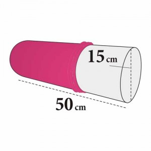 Bezug für Knierolle – Velour, 100% Baumwolle, waschbar, für 15×50 cm Rollen