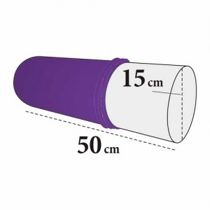 Bezug für Knierolle – Velour, 100% Baumwolle, waschbar, für 15×50 cm Rollen