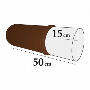 Bezug für Knierolle – Velour, 100% Baumwolle, waschbar, für 15×50 cm Rollen