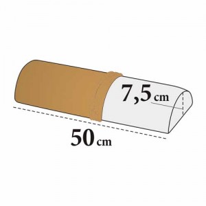 Bezug für Kniestütze halbrund – Velour, 100% Baumwolle, waschbar, 7,5×50 cm