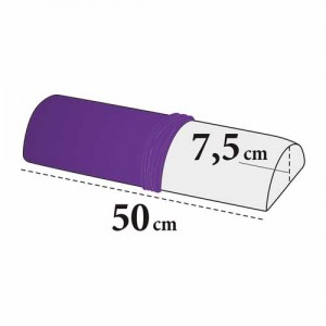 Bezug für Kniestütze halbrund – Velour, 100% Baumwolle, waschbar, 7,5×50 cm