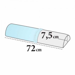 Bezug für Kniestütze halbrund Maxi – Velour, 100% Baumwolle, waschbar, 7,5×72 cm