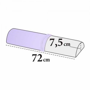 Bezug für Kniestütze halbrund Maxi – Velour, 100% Baumwolle, waschbar, 7,5×72 cm