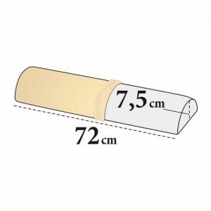 Bezug für Kniestütze halbrund Maxi – Velour, 100% Baumwolle, waschbar, 7,5×72 cm