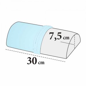 Bezug für Maniküre Handauflage Halbrolle – Velour, 100% Baumwolle, waschbar, 7,5×30 cm