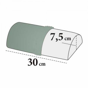 Bezug für Maniküre Handauflage Halbrolle – Velour, 100% Baumwolle, waschbar, 7,5×30 cm