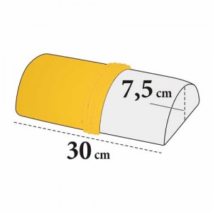 Bezug für Maniküre Handauflage Halbrolle – Velour, 100% Baumwolle, waschbar, 7,5×30 cm