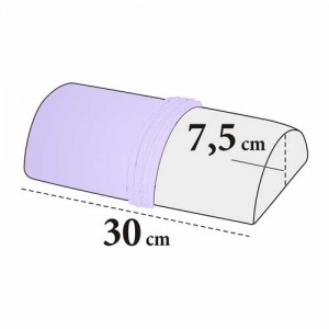 Bezug für Maniküre Handauflage Halbrolle – Velour, 100% Baumwolle, waschbar, 7,5×30 cm