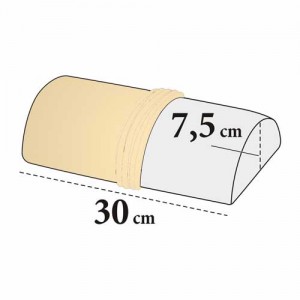 Bezug für Maniküre Handauflage Halbrolle – Velour, 100% Baumwolle, waschbar, 7,5×30 cm