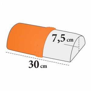 Bezug für Maniküre Handauflage Halbrolle – Velour, 100% Baumwolle, waschbar, 7,5×30 cm