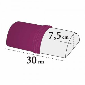 Bezug für Maniküre Handauflage Halbrolle – Velour, 100% Baumwolle, waschbar, 7,5×30 cm