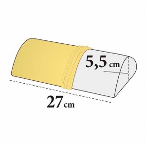 Bezug für Nackenrolle Tropfenform – Velour, 100% Baumwolle, waschbar, 5,5×27 cm