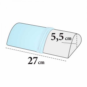 Bezug für Nackenrolle Tropfenform – Velour, 100% Baumwolle, waschbar, 5,5×27 cm