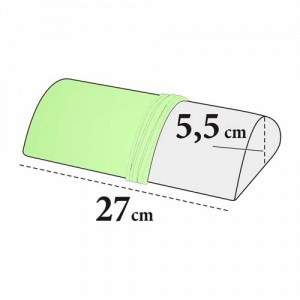 Bezug für Nackenrolle Tropfenform – Velour, 100% Baumwolle, waschbar, 5,5×27 cm