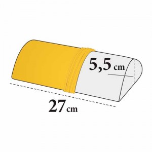 Bezug für Nackenrolle Tropfenform – Velour, 100% Baumwolle, waschbar, 5,5×27 cm