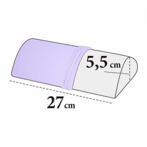 Bezug für Nackenrolle Tropfenform – Velour, 100% Baumwolle, waschbar, 5,5×27 cm