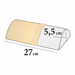Bezug für Nackenrolle Tropfenform – Velour, 100% Baumwolle, waschbar, 5,5×27 cm
