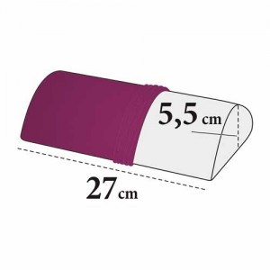 Bezug für Nackenrolle Tropfenform – Velour, 100% Baumwolle, waschbar, 5,5×27 cm