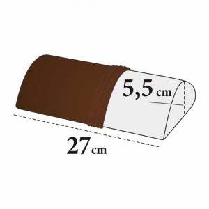 Bezug für Nackenrolle Tropfenform – Velour, 100% Baumwolle, waschbar, 5,5×27 cm