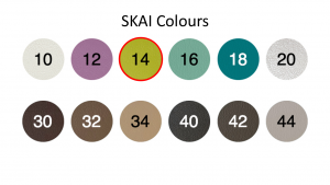 Flex Hocker Stuhl 'Flex' mit SKAI-Sitz, 12 Farben, Anti-Rutsch-Basis