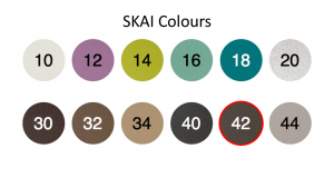 Make-up-Stuhl mit verchromtem Sockel, höhenverstellbar, Skai-Polsterung, 360°-Rotation