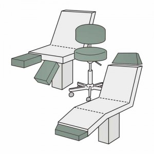 Hockerbezug Maxi – Velour, 100% Baumwolle, waschbar, für Hocker und Bürostühle