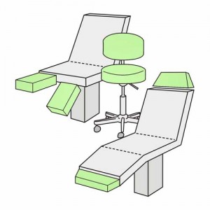 Hockerbezug Maxi – Velour, 100% Baumwolle, waschbar, für Hocker und Bürostühle