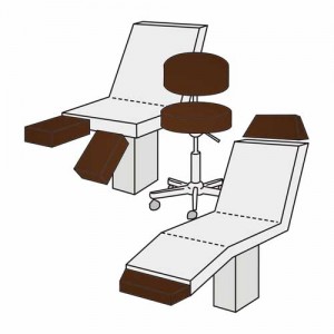 Hockerbezug Maxi – Velour, 100% Baumwolle, waschbar, für Hocker und Bürostühle