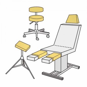 Hockerbezug Medium – Velour, 100% Baumwolle, waschbar, für Hocker und Liegen