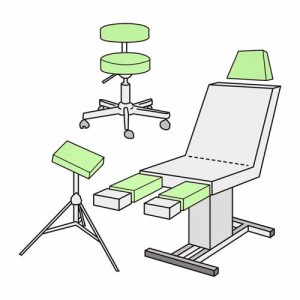 Hockerbezug Medium – Velour, 100% Baumwolle, waschbar, für Hocker und Liegen