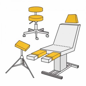 Hockerbezug Medium – Velour, 100% Baumwolle, waschbar, für Hocker und Liegen