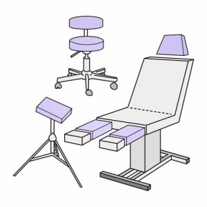 Hockerbezug Medium – Velour, 100% Baumwolle, waschbar, für Hocker und Liegen