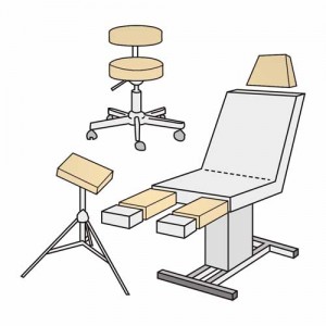 Hockerbezug Medium – Velour, 100% Baumwolle, waschbar, für Hocker und Liegen