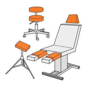 Hockerbezug Medium – Velour, 100% Baumwolle, waschbar, für Hocker und Liegen