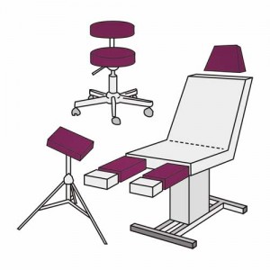 Hockerbezug Medium – Velour, 100% Baumwolle, waschbar, für Hocker und Liegen