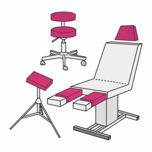 Hockerbezug Medium – Velour, 100% Baumwolle, waschbar, für Hocker und Liegen