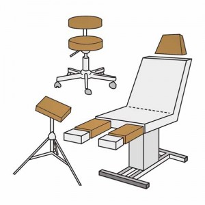 Hockerbezug Medium – Velour, 100% Baumwolle, waschbar, für Hocker und Liegen