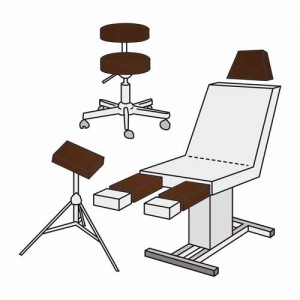 Hockerbezug Medium – Velour, 100% Baumwolle, waschbar, für Hocker und Liegen