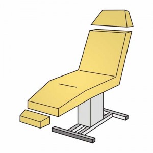 Set-Liegenbezug 3-teilig ohne Loch – Frottee 125–150 cm, waschbar 90 °C