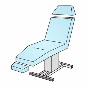 Set-Liegenbezug 3-teilig mit Loch – Frottee 125–150 cm, waschbar 90 °C