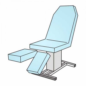 Set-Pediküreliegenbezug ohne Loch – Frottee 115–135 cm, waschbar 90 °C