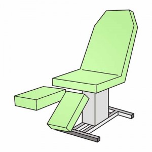 Set-Pediküreliegenbezug ohne Loch – Frottee 115–135 cm, waschbar 90 °C