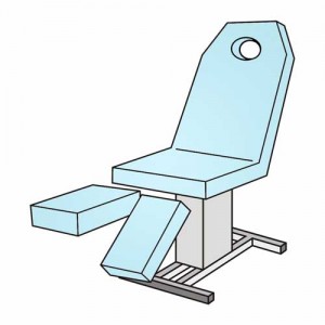 Set-Pediküreliegenbezug mit Loch – Frottee 115–135 cm, waschbar 90 °C