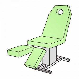 Set-Pediküreliegenbezug mit Loch – Frottee 115–135 cm, waschbar 90 °C