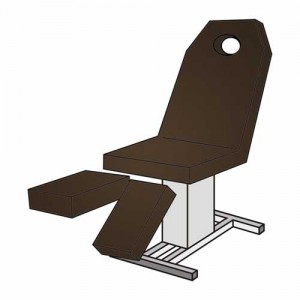 Set-Pediküreliegenbezug mit Loch – Frottee 115–135 cm, waschbar 90 °C