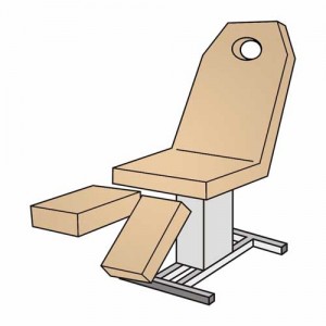 Set-Pediküreliegenbezug mit Loch – Frottee 115–135 cm, waschbar 90 °C