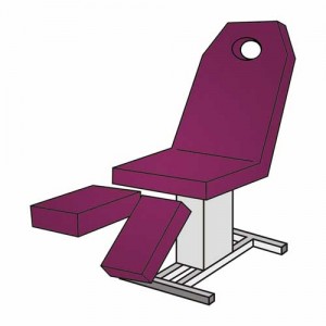 Set-Pediküreliegenbezug mit Loch – Frottee 115–135 cm, waschbar 90 °C