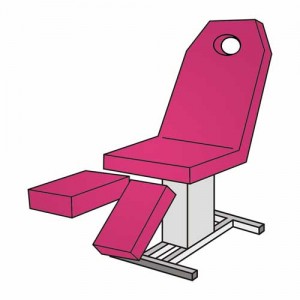 Set-Pediküreliegenbezug mit Loch – Frottee 115–135 cm, waschbar 90 °C